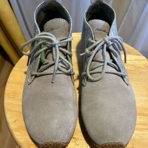 Eddie Bauer Grey Suede & Tweed Lace Up Transition Chukka Boots Size 9